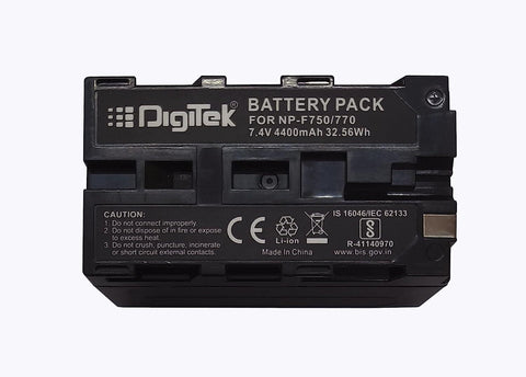 Digitek (NP-F750/F770) 4400 mAh Rechargeable Lithium-ion Battery Pack - Digitek