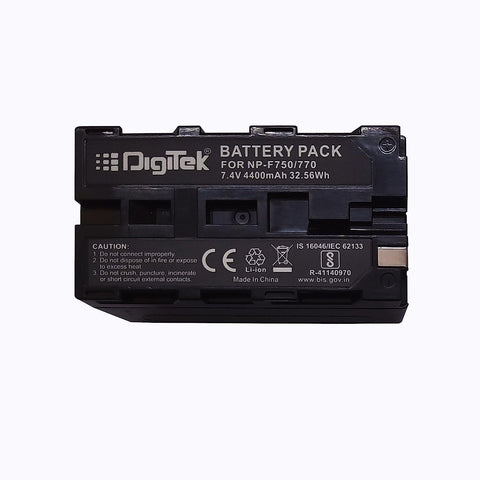 Digitek (NP-F750/F770) 4400 mAh Rechargeable Lithium-ion Battery Pack - Digitek