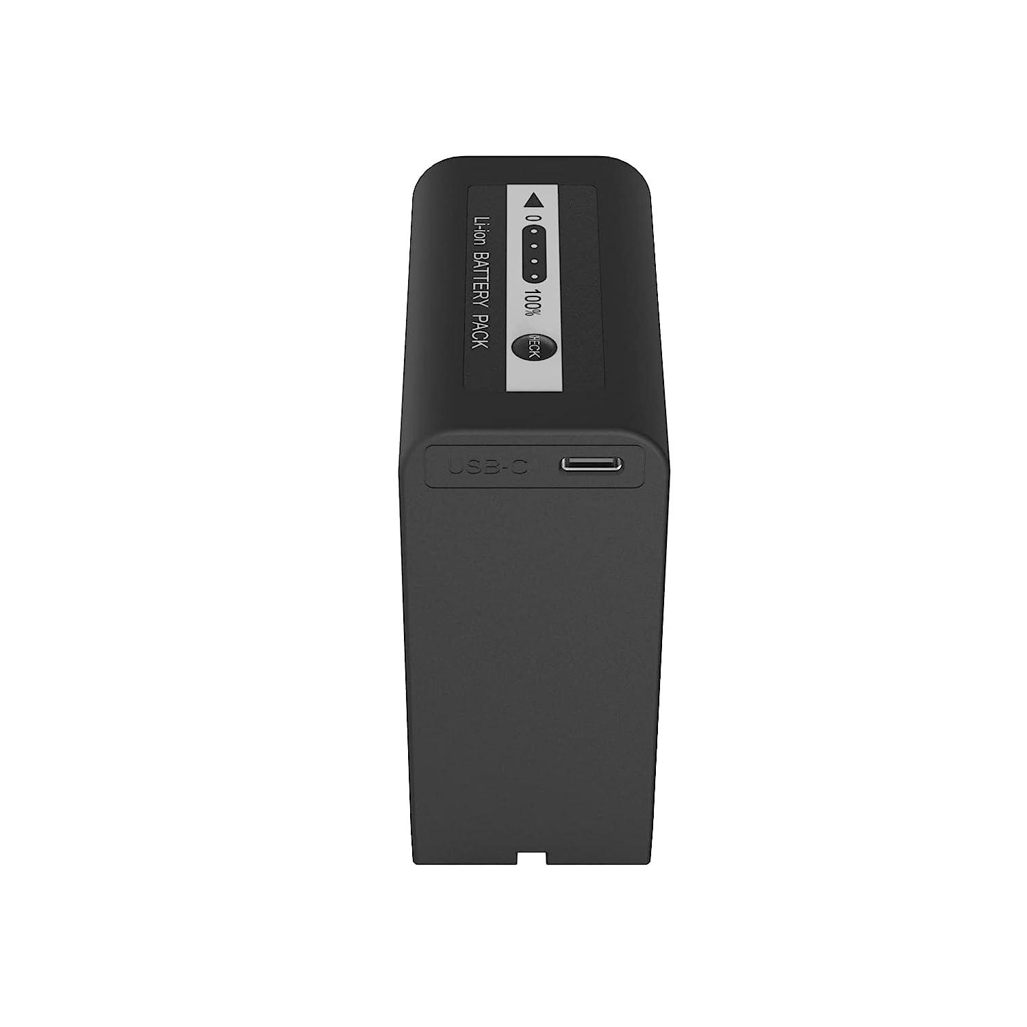 Digitek (NP-F990 C Platinum) 7.4v 16000mAh Platinum Extra Power Secondary Rechargeable Li-ion Camera Battery with 5V Type C Charging Port - Digitek