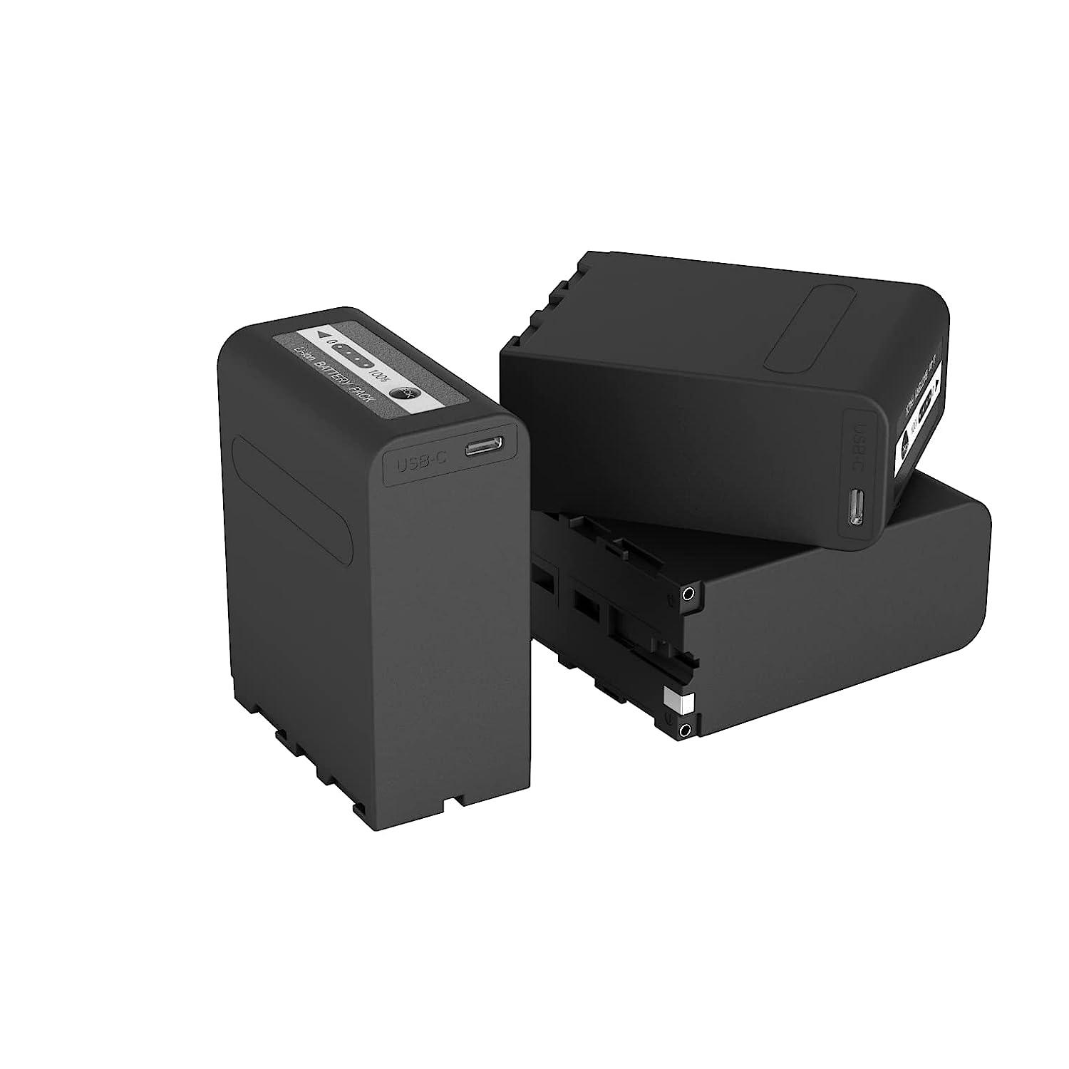 Digitek (NP-F990 C Platinum) 7.4v 16000mAh Platinum Extra Power Secondary Rechargeable Li-ion Camera Battery with 5V Type C Charging Port - Digitek