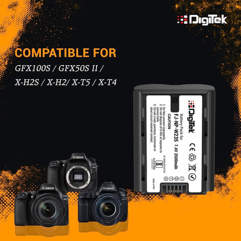 Digitek (NP-W235) Extra Power Secondary Rechargeable Li-ion Camera Battery for NP-W235 (3500mAh) - Digitek