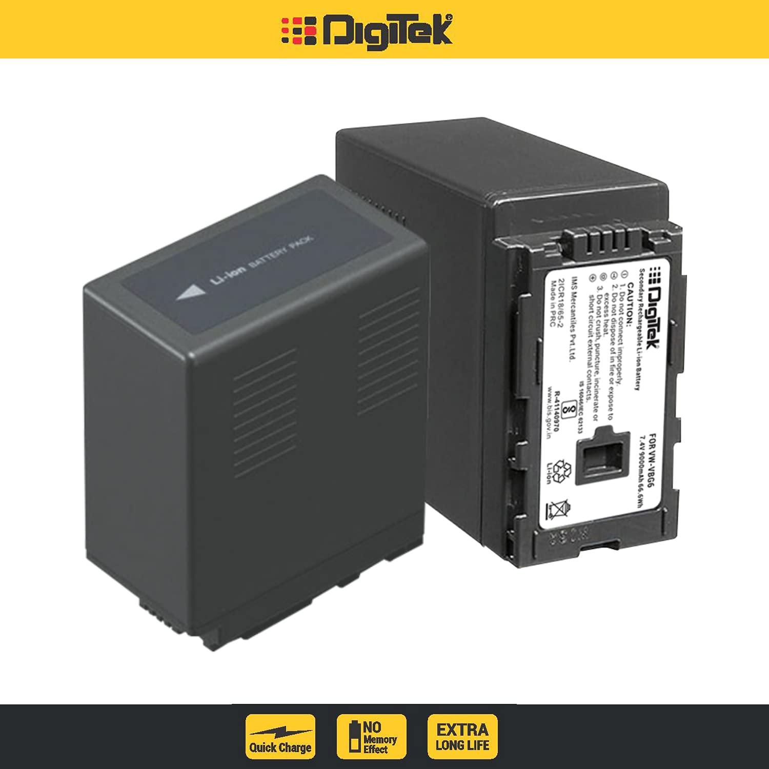 Digitek (VBG-6) Secondary Li-ion Rechargeable Battery for VW VBG-6 (7.4V, 9000mAh 66.6Wh) - Digitek