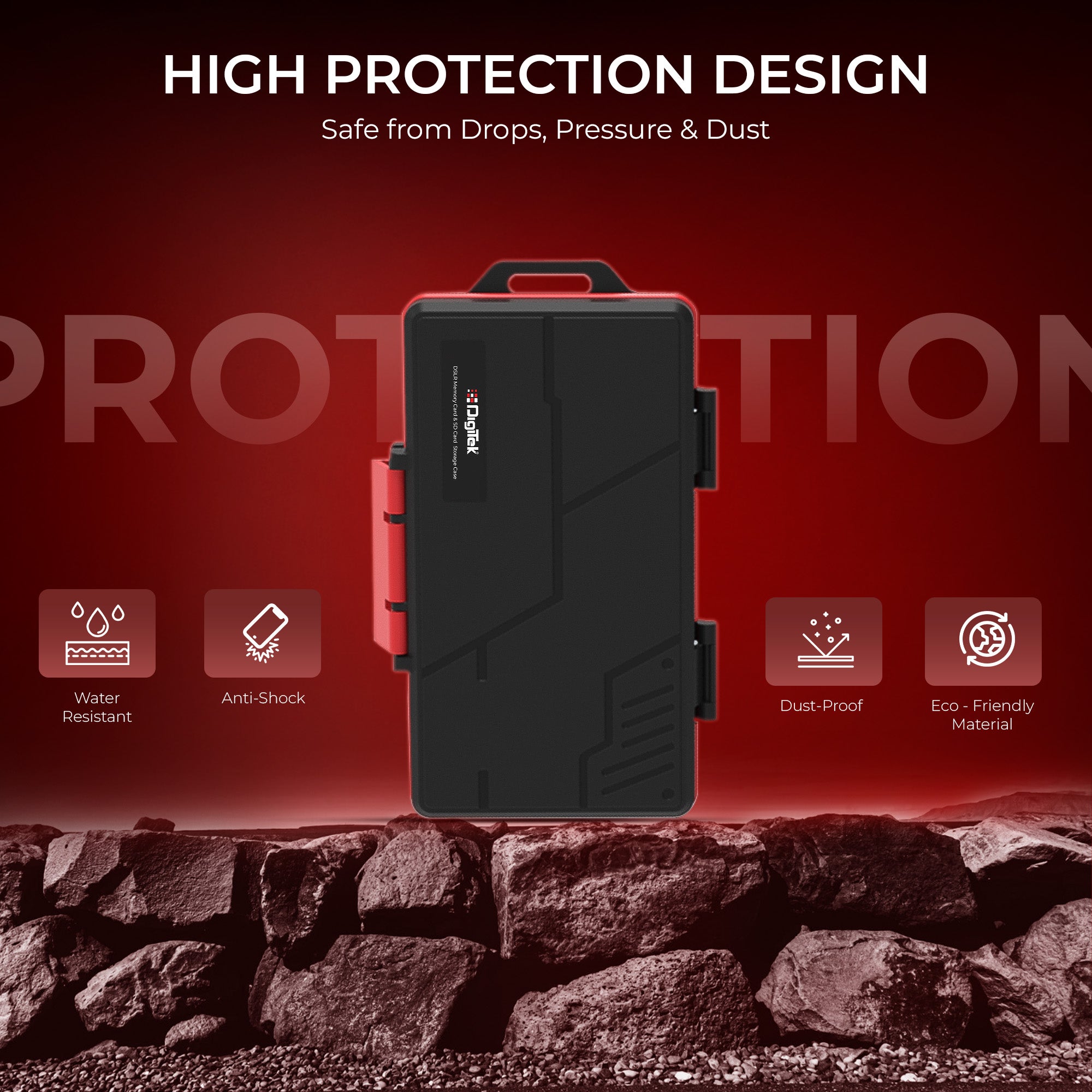 Digitek (DCH 025) All-in-One Memory Card & SD Card  Storage Case