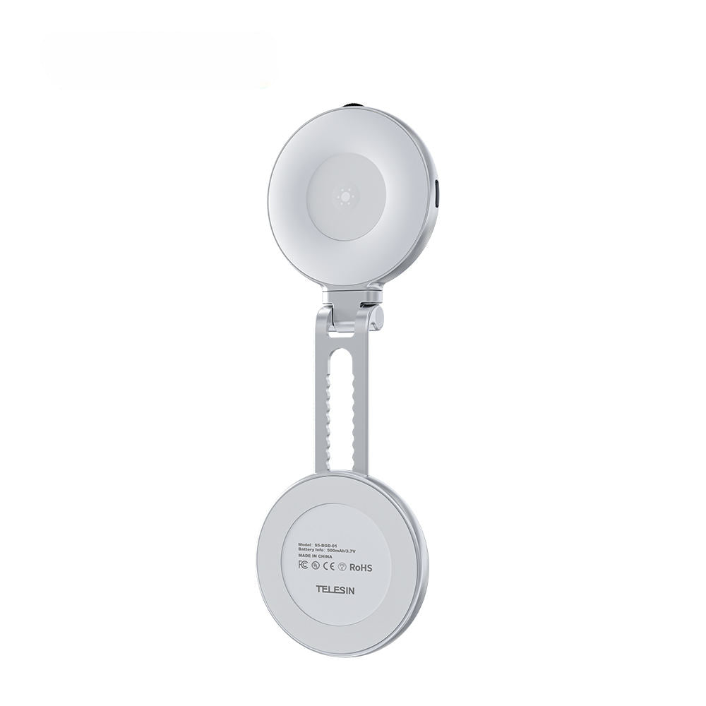 Digitek (DRL 3W) Magnetic Selfie Ring Light with Makeup Mirror, 3 Color Modes 2700K, 5600K, 7500K, 360° Rotation & 180° Pan, Type-C, Use with Smartphones, Laptops & Tabs for Vlogs, Meetings & Makeup