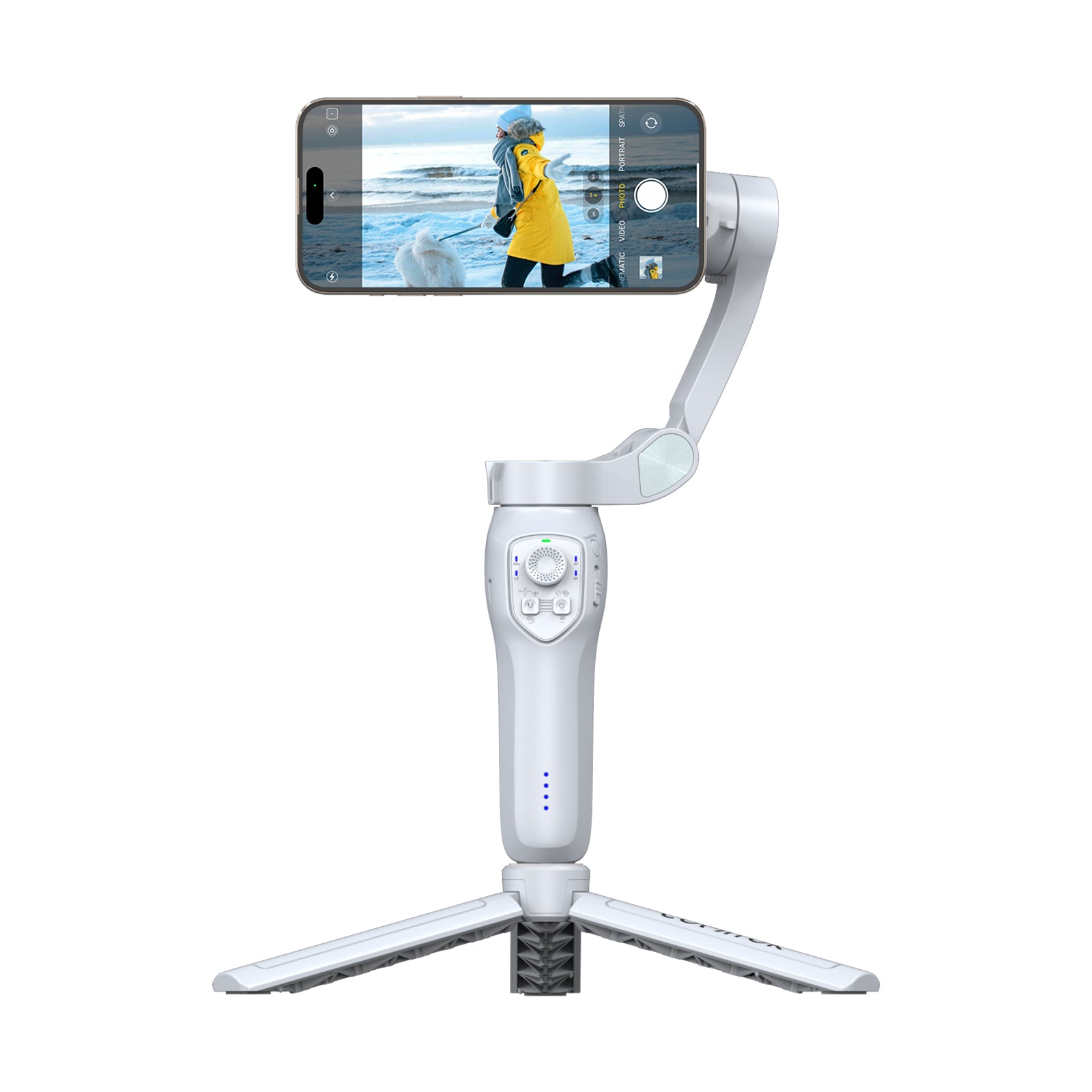 Comitok MOGO 3-Axis Smartphone Gimbal Stabilizer with 360° Pan, Long Battery Life & Type-C Fast Charging