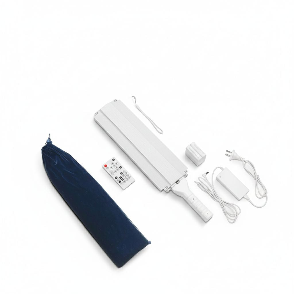 DIGITEK® (DSL-25W RGB) Stick Light Portable Handheld RGB LED Light Wand with Barn Door & Remote Control, Color Temp 2700-7500K + RGB, 39 Special Lighting Effects & Carry Bag