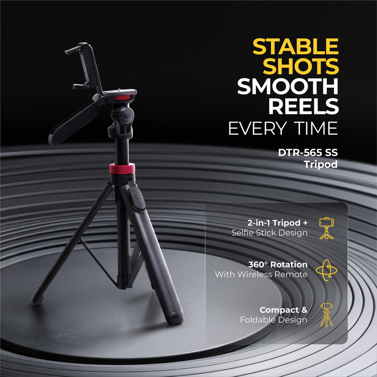 Creators Special Kit 2 - Wireless Mic + LED Video Light + Tripod