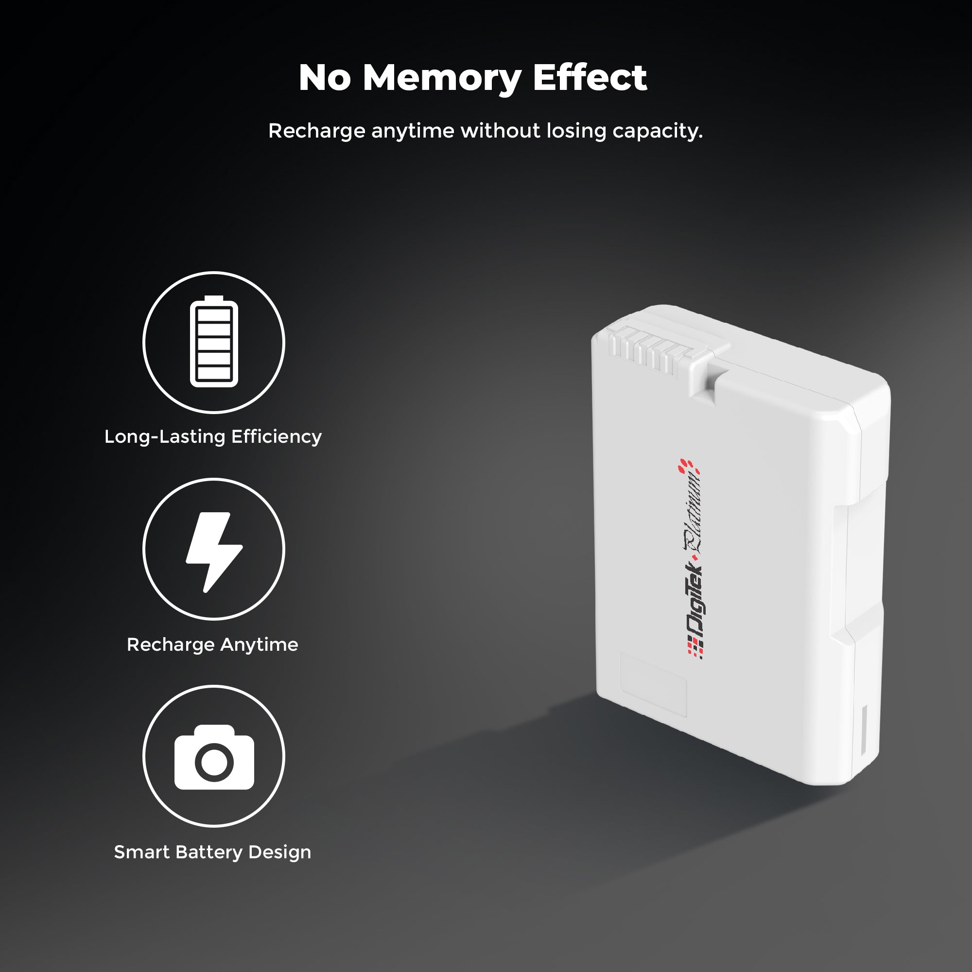 Digitek Platinum (EN-EL14 Type C) 1350mAh Li-ion Battery for Nikon DSLR Cameras with Type-C Charging Cable