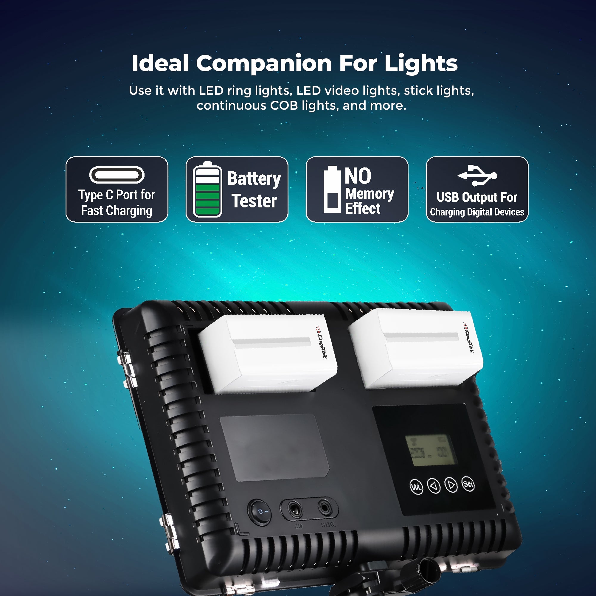 Digitek (NP-F970 C USB) 12000mAh Li-ion Rechargeable Battery for Sony