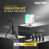 Creators Special Kit 2 - Wireless Mic + LED Video Light + Tripod
