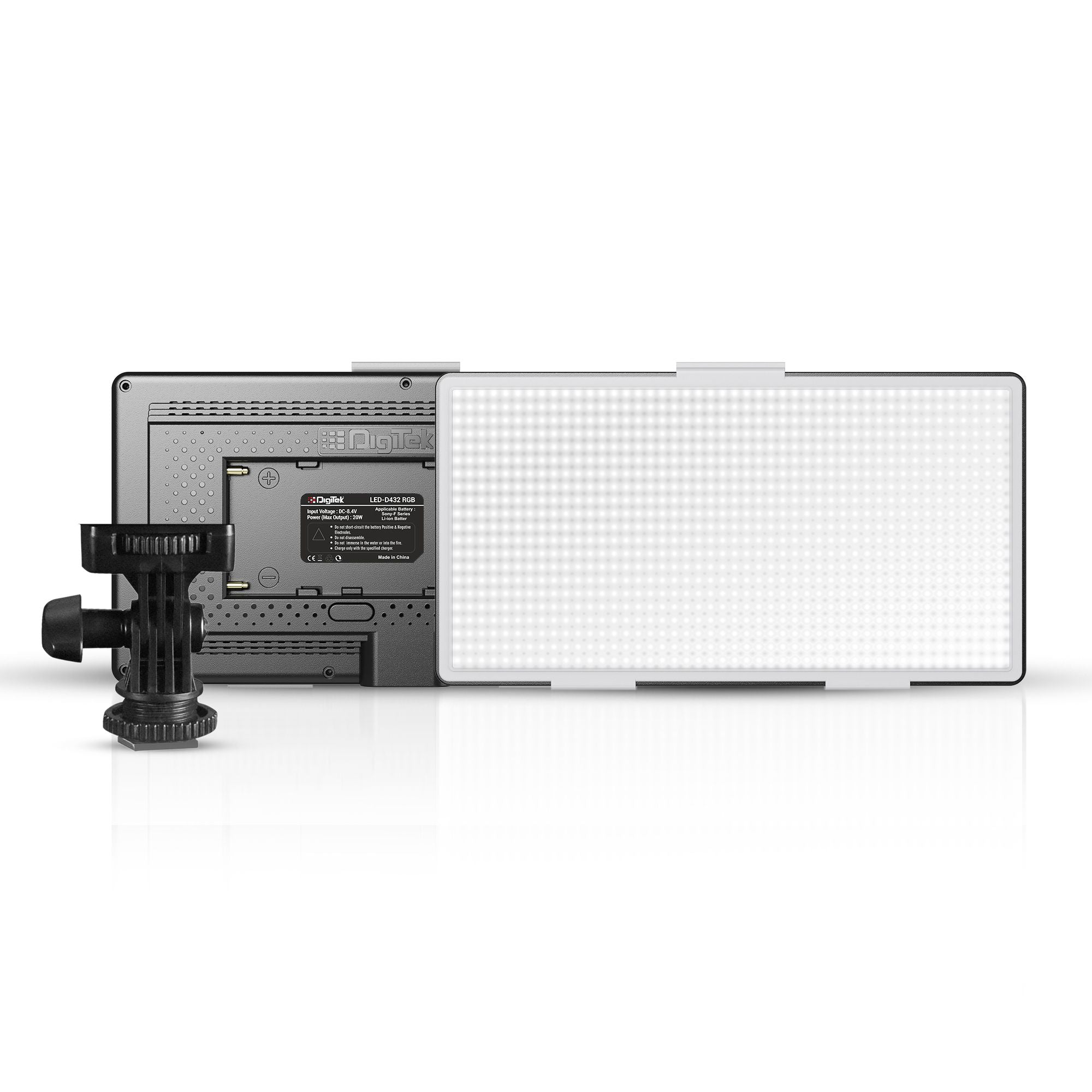 Digitek (LED D576 Bi Color) 42W Bi-Color LED Video Light with 576Pcs LEDs, 9900K±2500K, 0-100% Brightness Control,  120° illumination,  1/4" Mounting Thread for Indoor and Outdoor Photo & Videography (Battery Not Included)