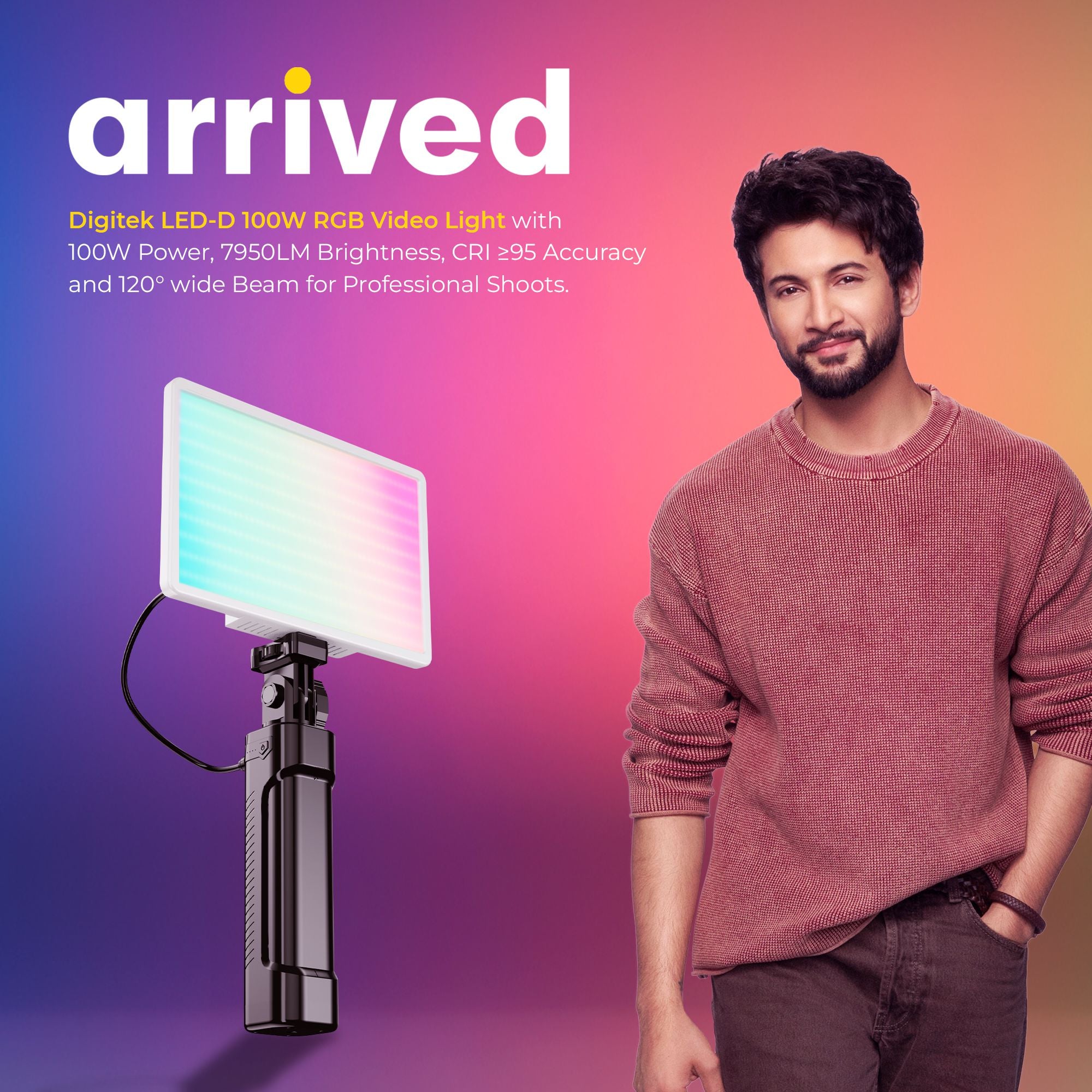 Digitek (LED-D100W RGB) Portable RGB LED Video Light