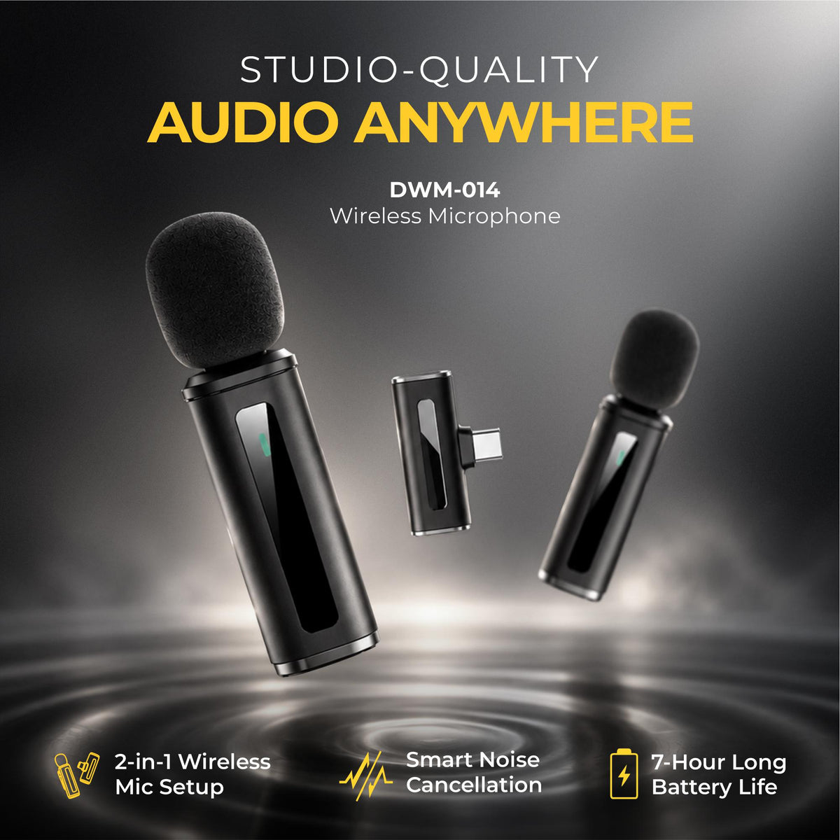 Creators Special Kit 2 - Wireless Mic + LED Video Light + Tripod