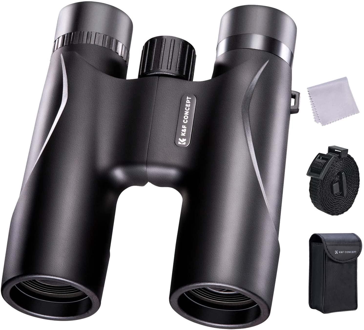 K&F Concept 12 x 32 Compact Binoculars for Children and Adults, BAK4 Prism + FMC Broadband Green Film for Bird Watching, Outdoor Adventure, Show and Concert - Digitek
