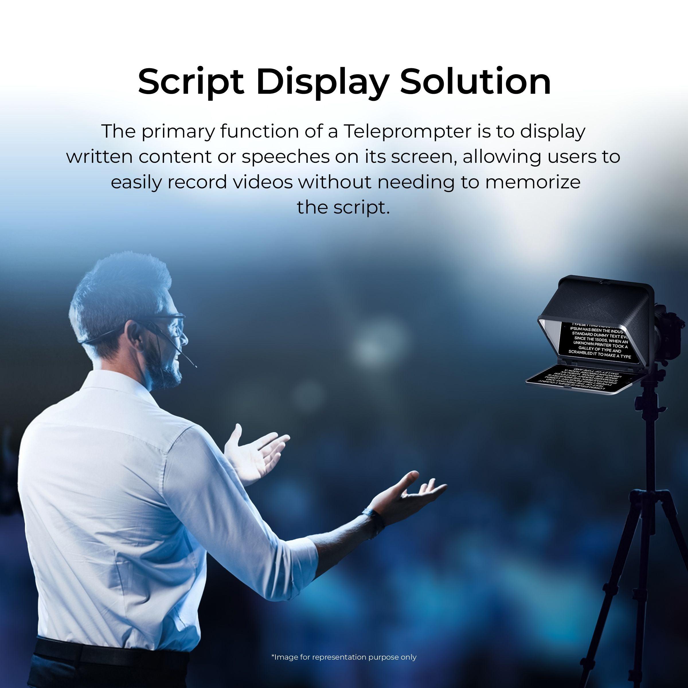 LENSGO TC7 8” Teleprompter for iPad Tablet Smartphone DSLR Camera w/Remote Control, APP Compatible with iOS & Android System for Online Teaching Vlog Live Streaming (TC7) - Digitek