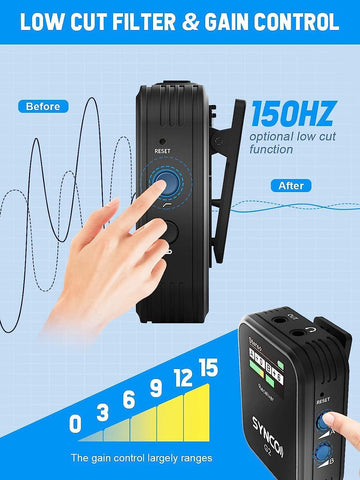 SYNCO (G2 A2) 2.4 GHz Wireless Microphone System - Digitek