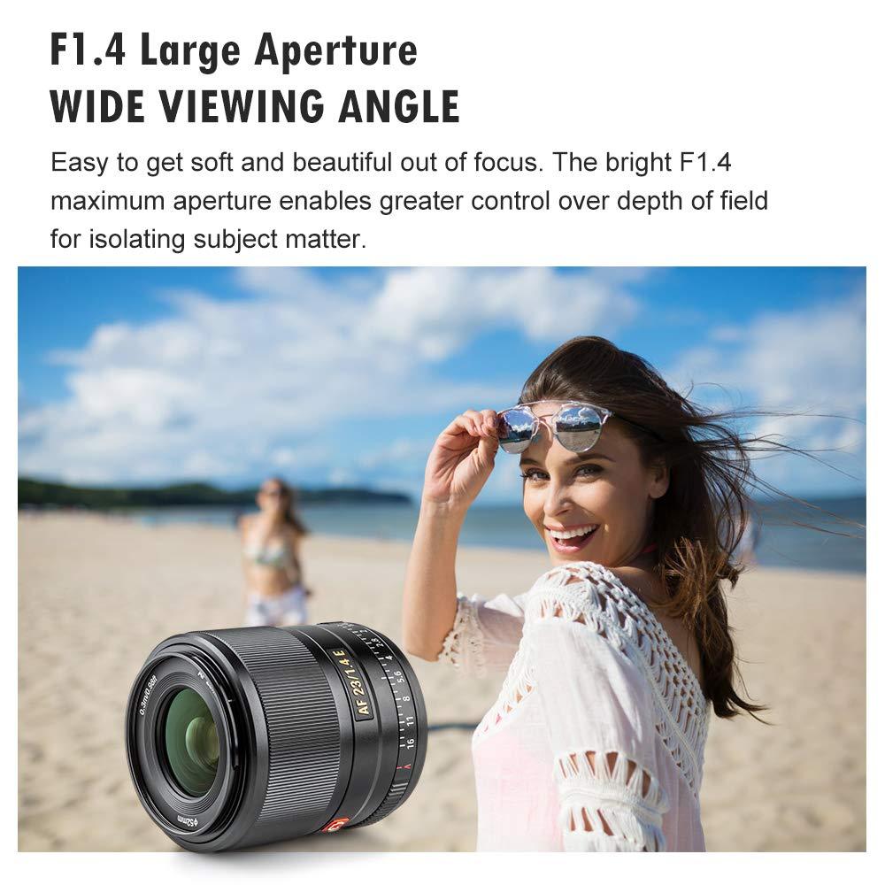 VILTROX 23mm F1.4 f/1.4 Sony E-Mount Auto Focus APS-C Prime Lens for Sony E-Mount Camera A6500 A6300 A6000 A7RⅣ A7RⅢ A7Ⅲ A7RⅡ A7Ⅱ A7S A7R - Digitek