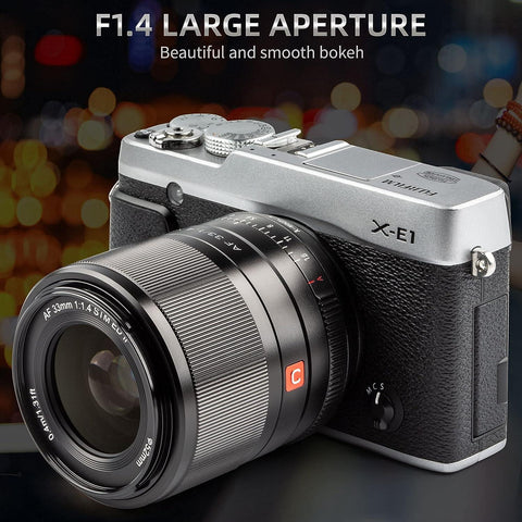 VILTROX 33mm 1.4 fujifilm AF 33mm F1.4 XF Auto Focus Fixed Focus Lens for Fujifilm Fuji X-Mount Camera X-T3 X-T2 X-H1 X20 X-T30 X-T20 - Digitek