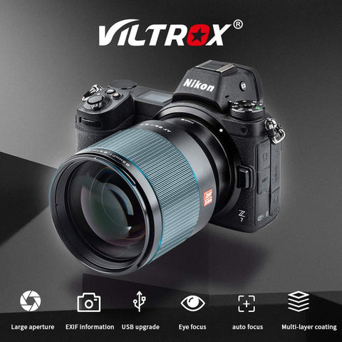 VILTROX 85mm F1.8 STM Autofocus Large Aperture Full-Frame Portrait Lens Wide Compatible with Nikon Z-Mount Z5/Z6/Z7/Z6 II - Digitek