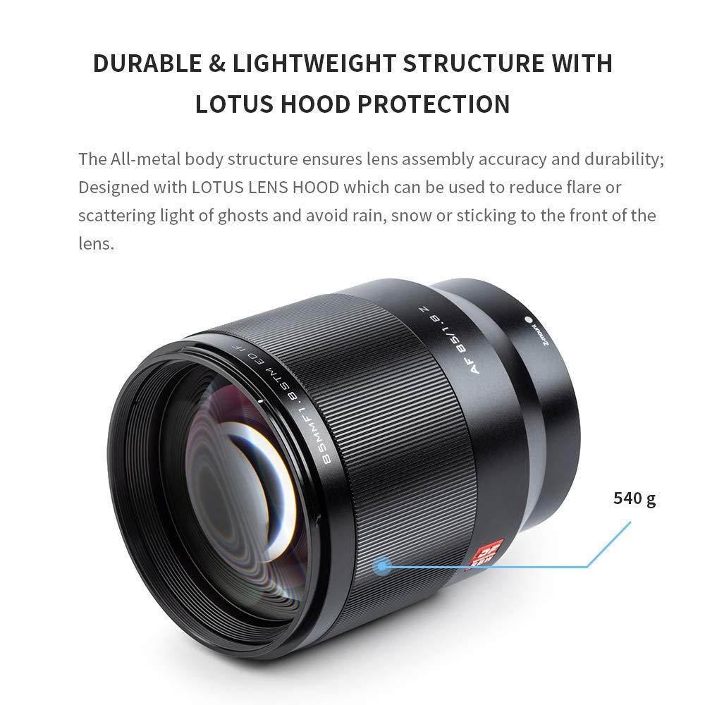 VILTROX 85mm F1.8 STM Autofocus Large Aperture Full-Frame Portrait Lens Wide Compatible with Nikon Z-Mount Z5/Z6/Z7/Z6 II - Digitek
