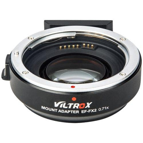 VILTROX EF-FX2 0.71x Auto Focus Mount Adaptor for EF Lenses on X-Mount mirrorless Cameras, Black