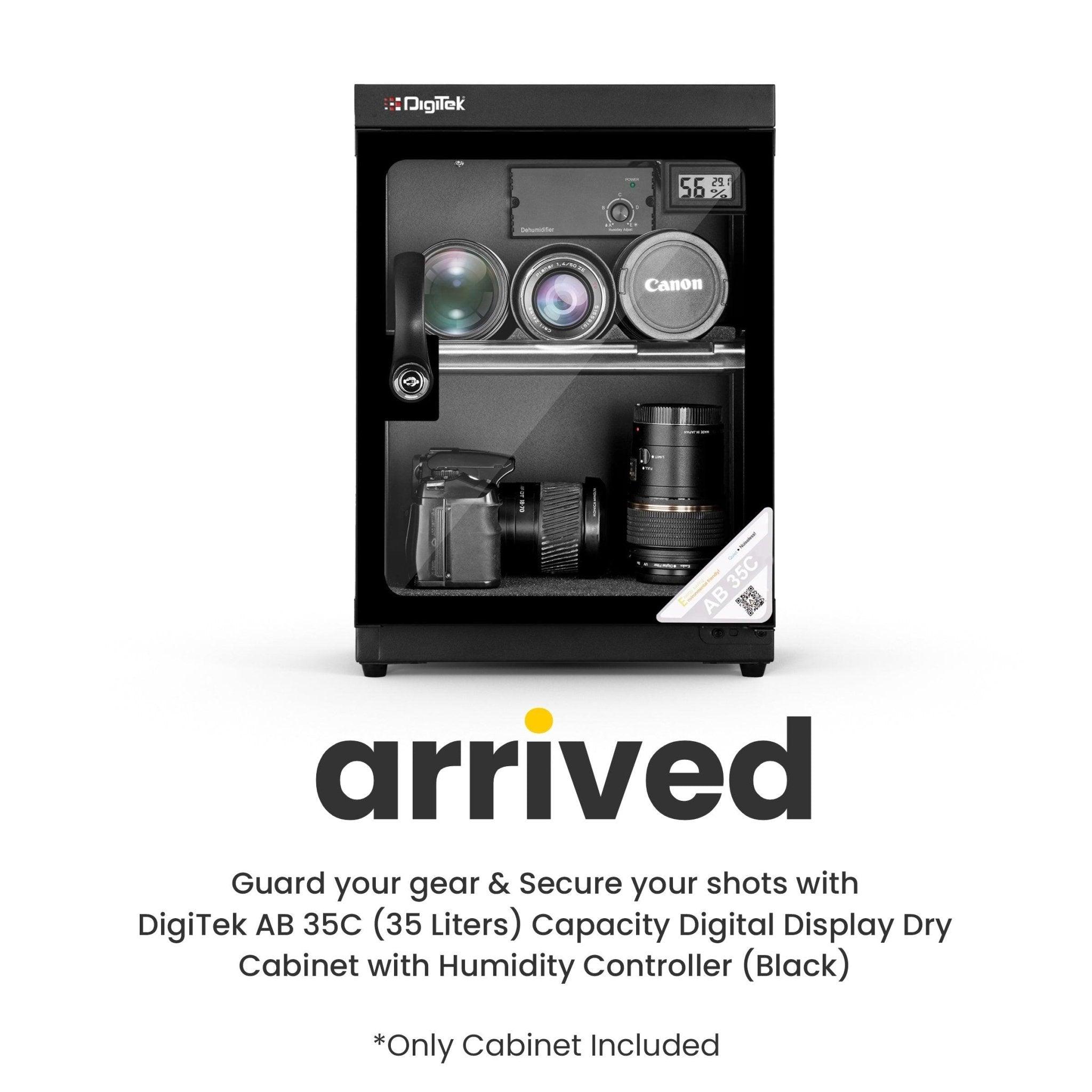 Digitek (AB 35C) 35 Liters Capacity Digital Display Dry Cabinet with Humidity Controller (Black) - Digitek