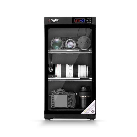 Digitek ( AD-55S) 55 Liters Capacity Digital Display Dry Cabinet with Humidity Controller (Black) - Digitek