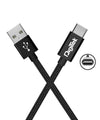 Digitek (DC 1M C NBBLK) Digitek Platinum Nylon Braided Rapid Charge & Data Sync Type C USB Cable.