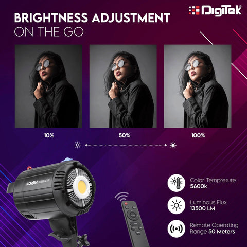 Digitek (DCL-150W) Continuous LED Photo/Video Light DCL-150W | Suitable for All Kinds of Small Production Photography / Power Saving & Environment Protection - Digitek