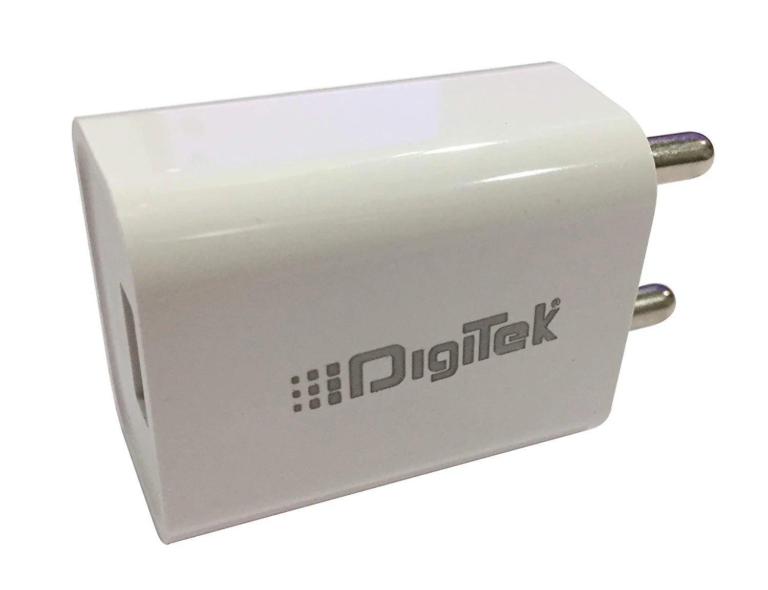 Digitek (DMC-025 MU) Smart Fast Charger 2.4A Usb Adapter For Smartphone With Micro Usb Data Cable 2.4A DMC-025 MU- White - Digitek