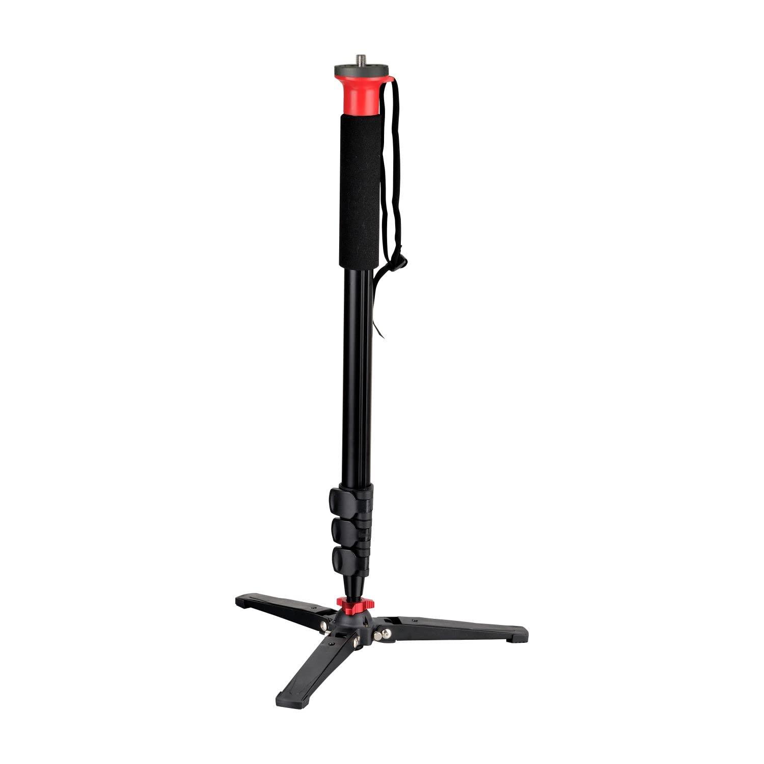 Digitek (DMP-70) Professional Monopod with Flip Lock, Portable & Stable Monopod with 3 Leg Base, Max. Operating Height: (5.56 Feet), Max. Load Up to: 3 kg - Digitek