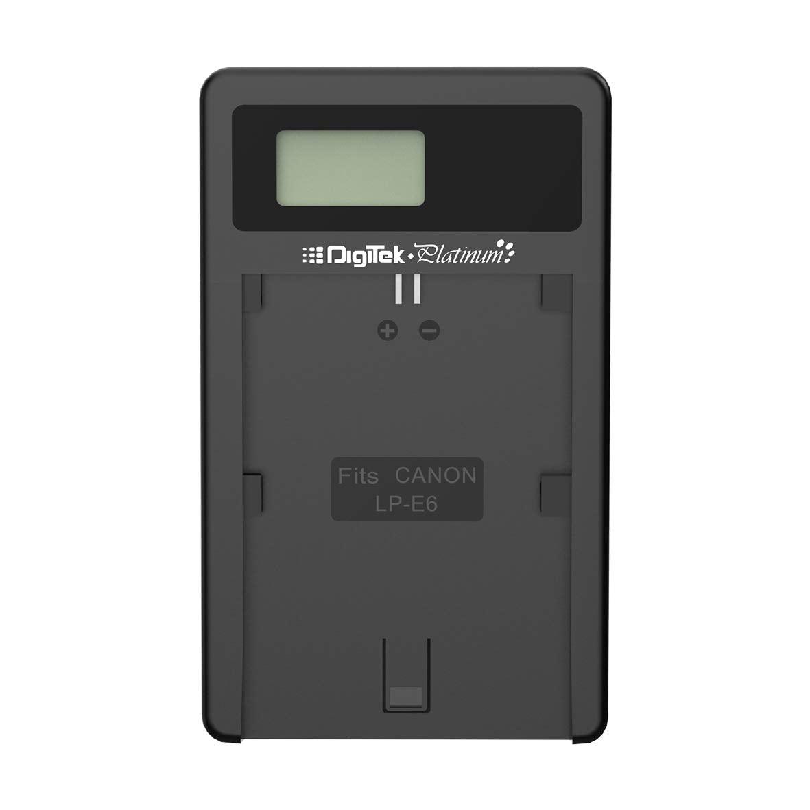 Digitek (DPUC 012S LP-E6) Battery Charger for Canon EOS 5D Mark II, 5D Mark III, 7D Mark II, 7D Mark III & 60D Cameras. DPUC 012S (LCD MU) LPE6 - Digitek