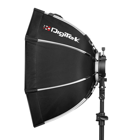 Digitek (DSBH-065) (65cm) Lightweight & Portable Soft Box Comes with S2 Type Bracket & 2 Diffuser Sheets | Carrying Case | Compatible with All Flash Speedlights - Digitek
