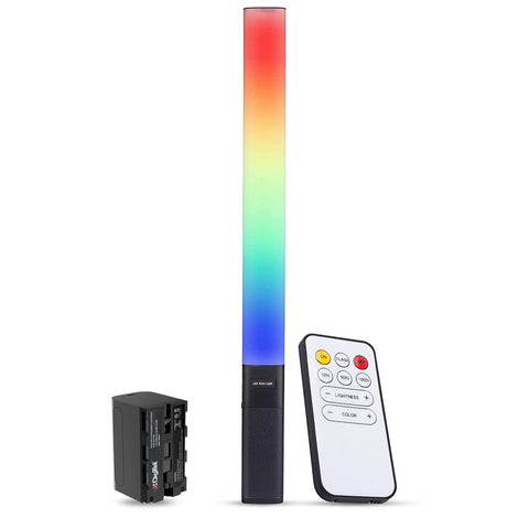 Digitek (DSL-20W RGB Combo) Portable Handheld RGB LED Light Wand with NP F750 Battery & Remote for YouTube, Photo-Shoot, Video Shoot, Live Stream, Makeup & More,...DSL-20W RGB Combo - Digitek