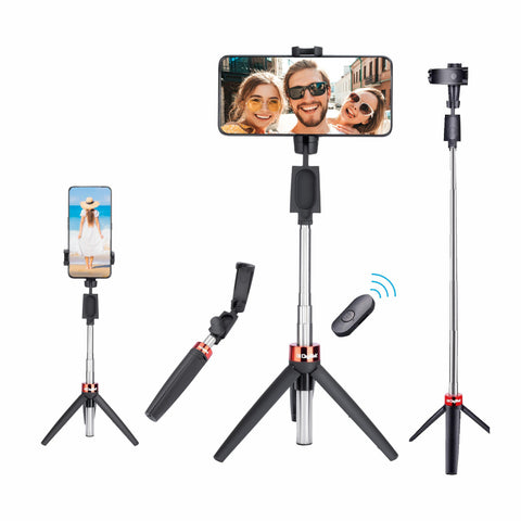 Digitek (DTR-210SS) Portable Selfie Stick with Wireless Remote and 3 Legs Tripod Base, Compatible for iPhone/OnePlus/Samsung/Vivo/Oppo and All Smartphones - Digitek