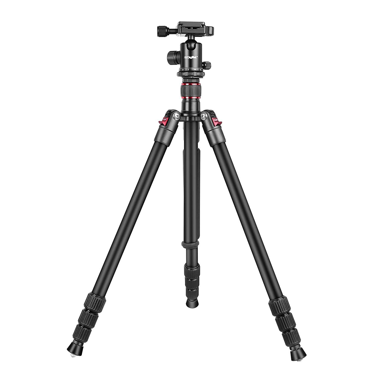 Digitek (DTR-500BH) (152 cm) Professional Aluminum Tripod Cum Monopod, with Swivel Pan Head, Maximum Operating Height : 1510 mm, Maximum Load Upto: 7kgs - Digitek