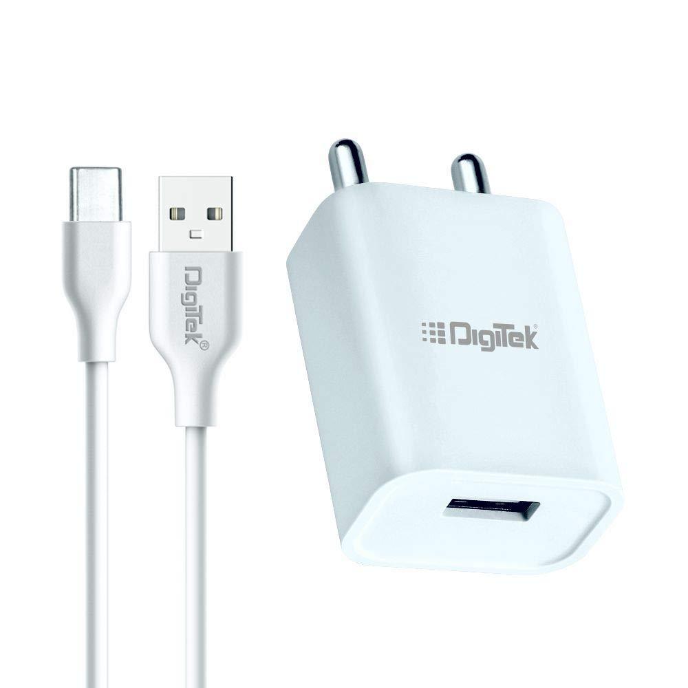 Digitek Smart Fast Charger 2.4A USB Adapter for Smartphone (with C Type Data Cable 2.4A) DMC-025 C - Digitek