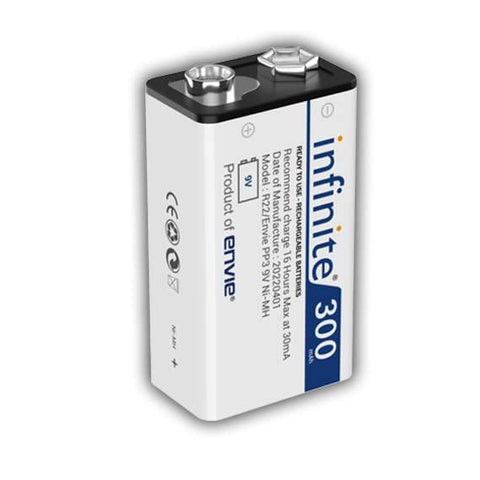 ENVIE (9v Infinite) Ni-Mh 300mAh Capacity Ready to Use Rechargeable Battery - Digitek
