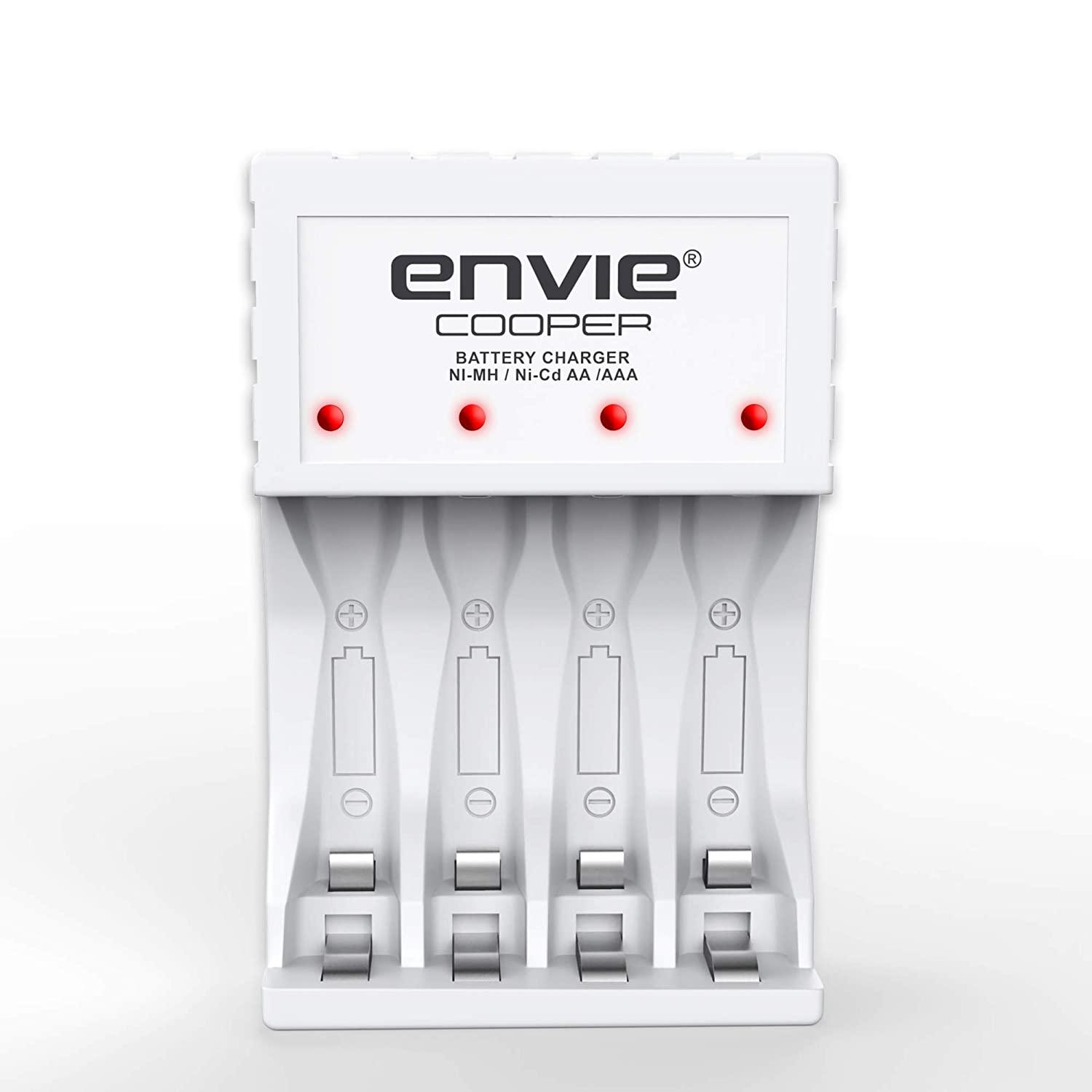 ENVIE (ECR-20 MC) Cooper Rechargeable Battery Charger for AA & AAA Ni-mh Batteries with LED Indicator - Digitek