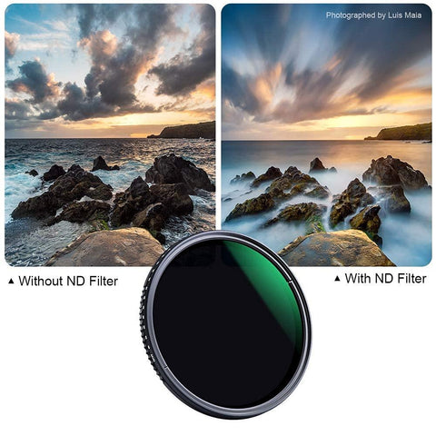 K&F (Nano-X ND8-ND2000 Filter) Concept Variable Neutral Density Nano-X ND8-ND2000 Filter for Camera Lenses with Multi-Resistant Coating, Waterproof - Digitek